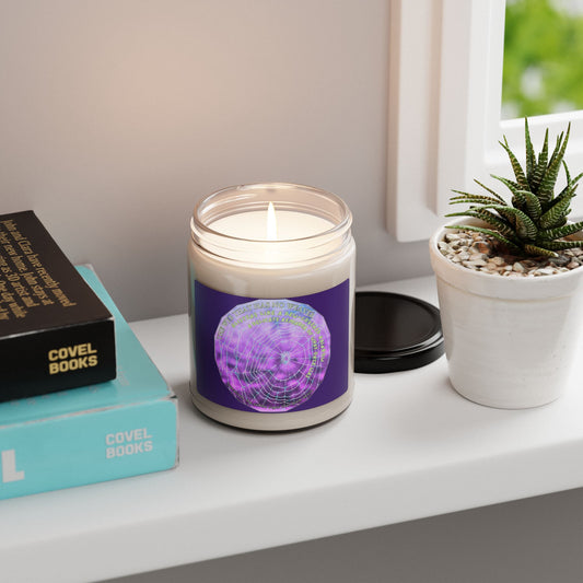 Nature-Themed Soy Candle- Featuring A Glistening Web And Poetry