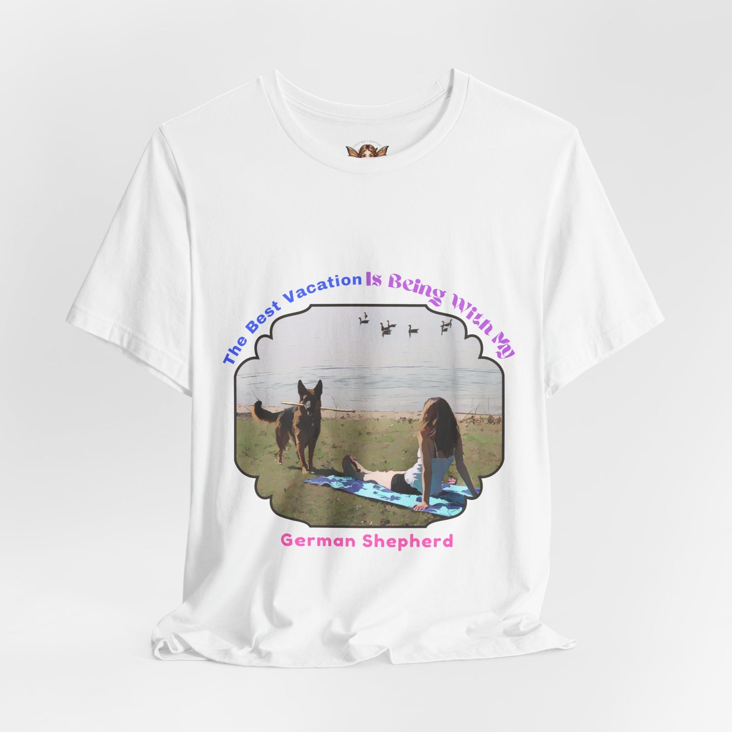 German Sheperd Lover Beach Theme - Short Sleeve Tee