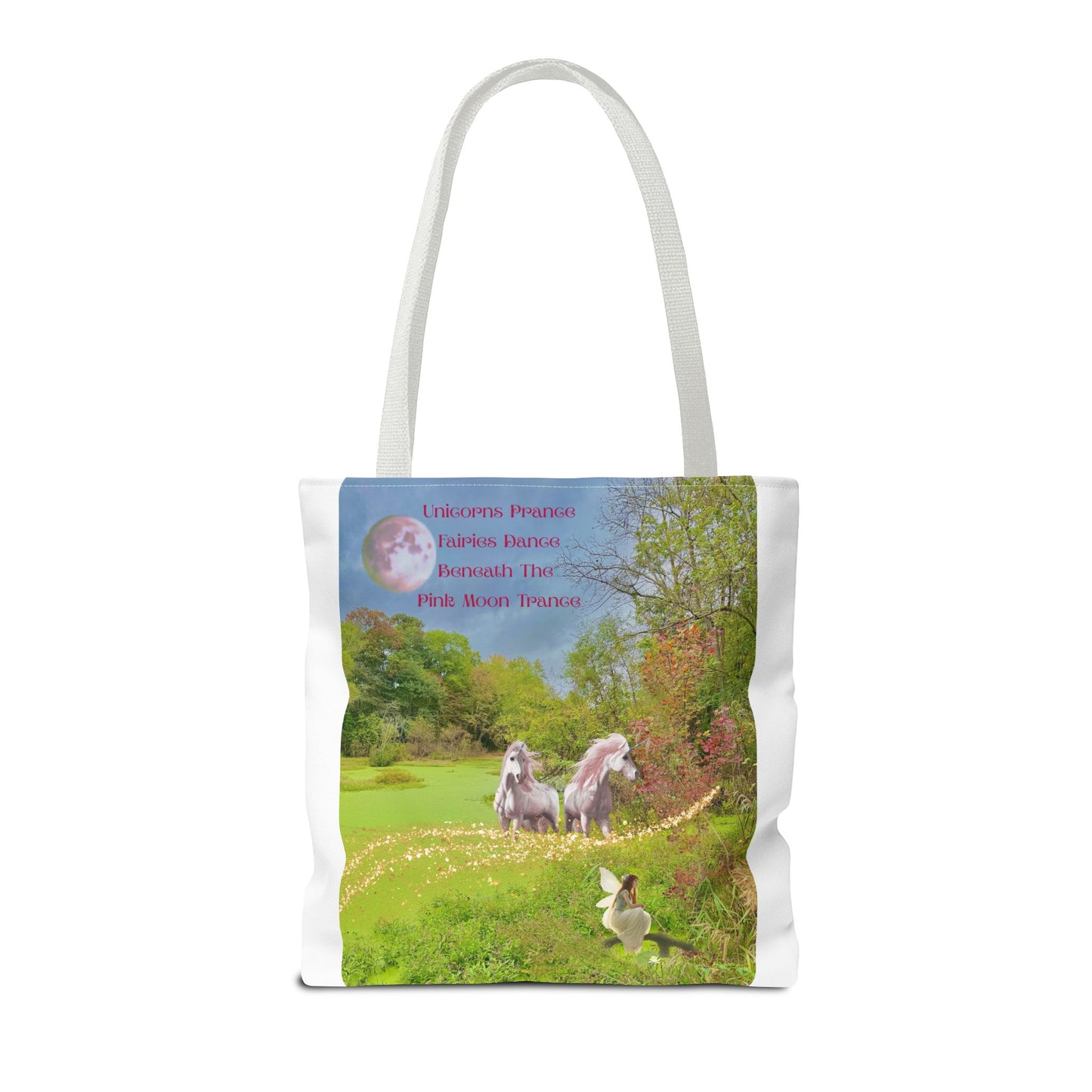 Tote Bag - Whimsical Unicorns And Fairy Autumn Nature Scene