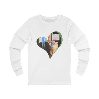 Purrs and Pages Equals Bliss — Cat And Book Lover Long Sleeve Tee
