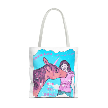 Fantasy Tote Bag with 'Unicorn Kisses' Design