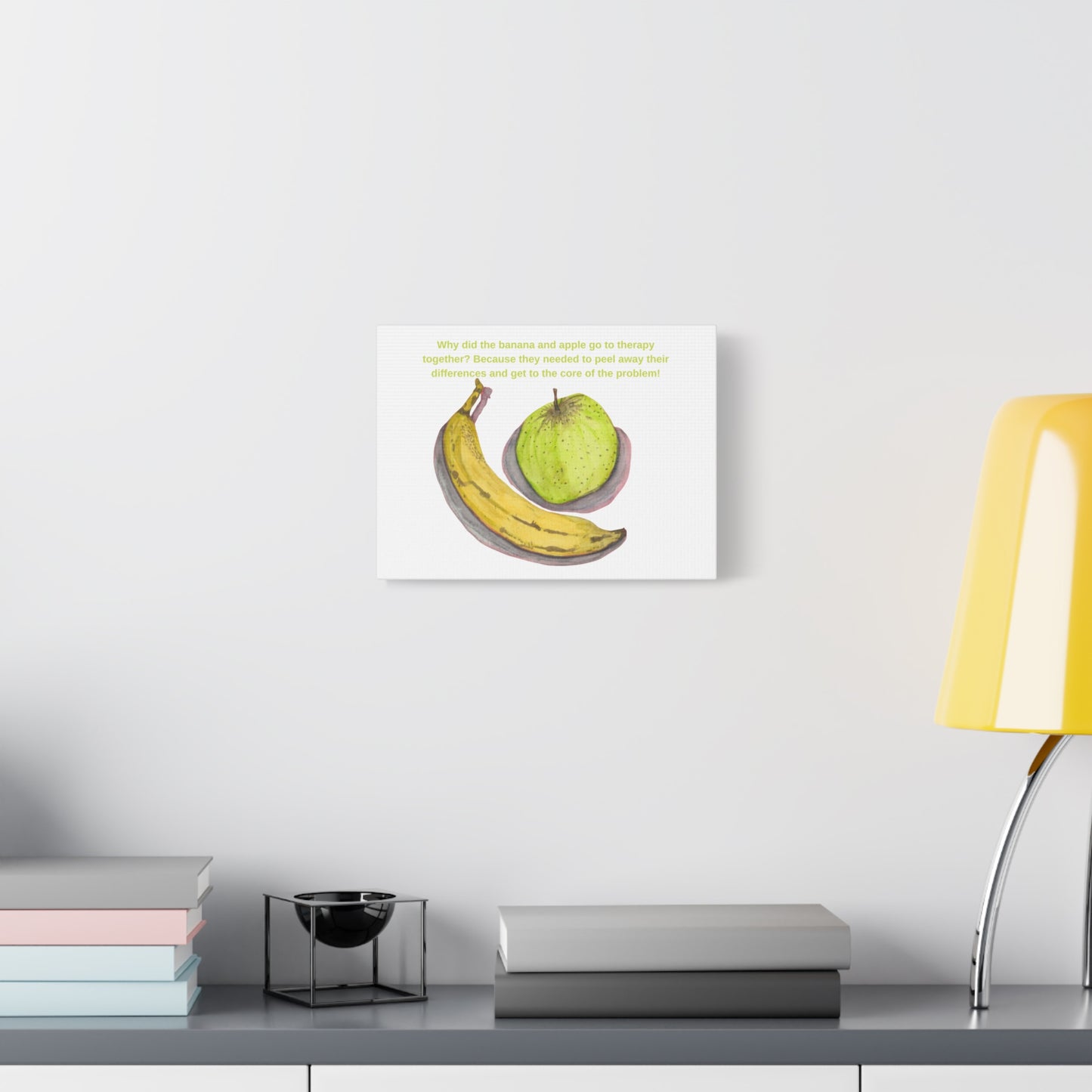 Canvas Print - Therapy Joke About An Apple And Banana