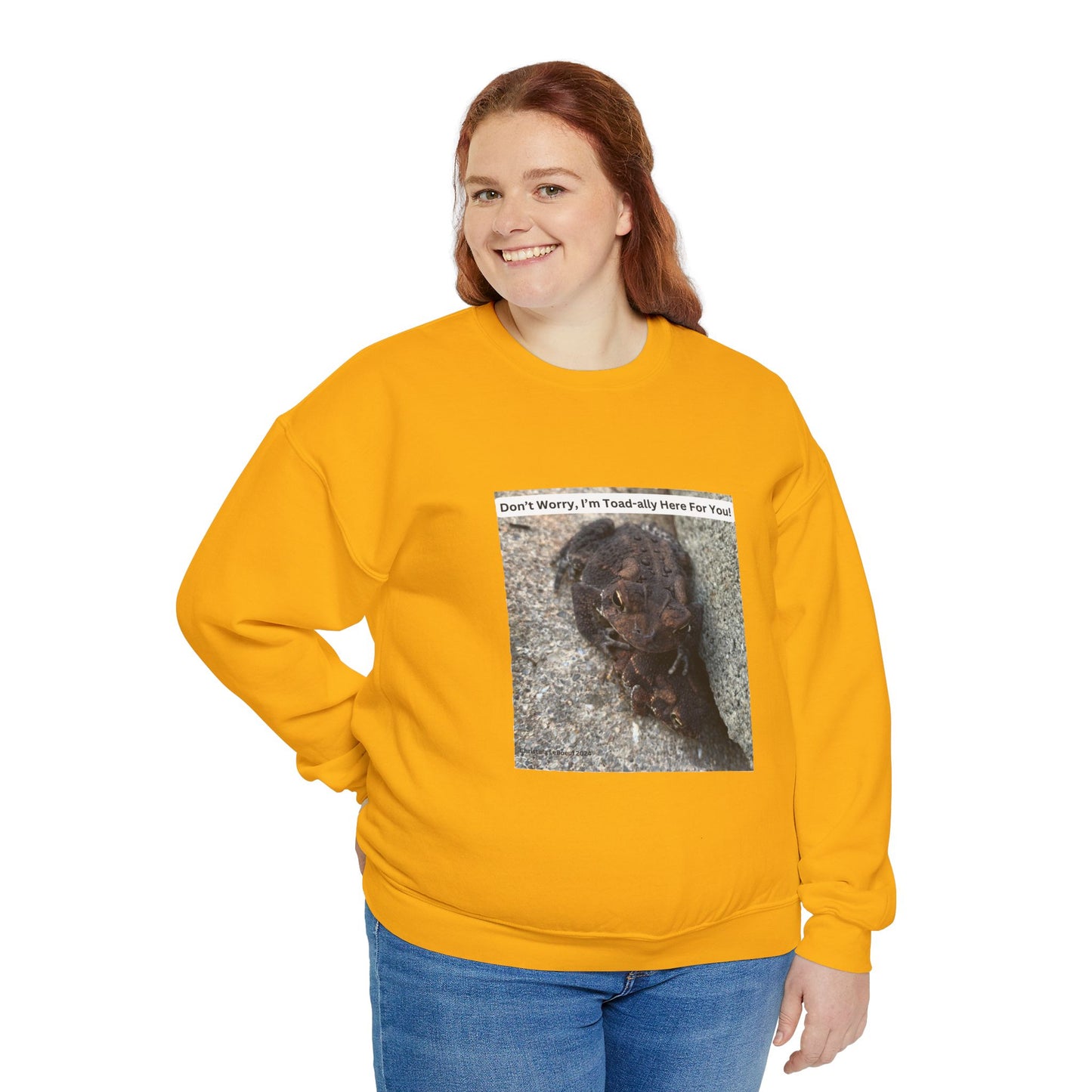 Sweatshirt: "Toad-ally Here For You" Unisex Heavy Blend