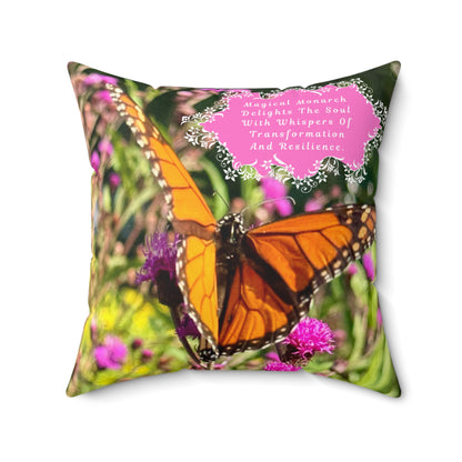 Pillow- Monarch Butterfly Symbolizing Transformation