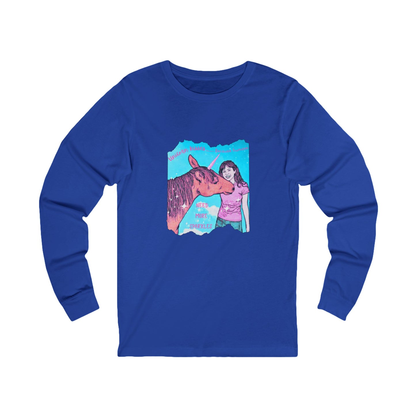 Whimsical Unicorn Kisses Long Sleeve Tee