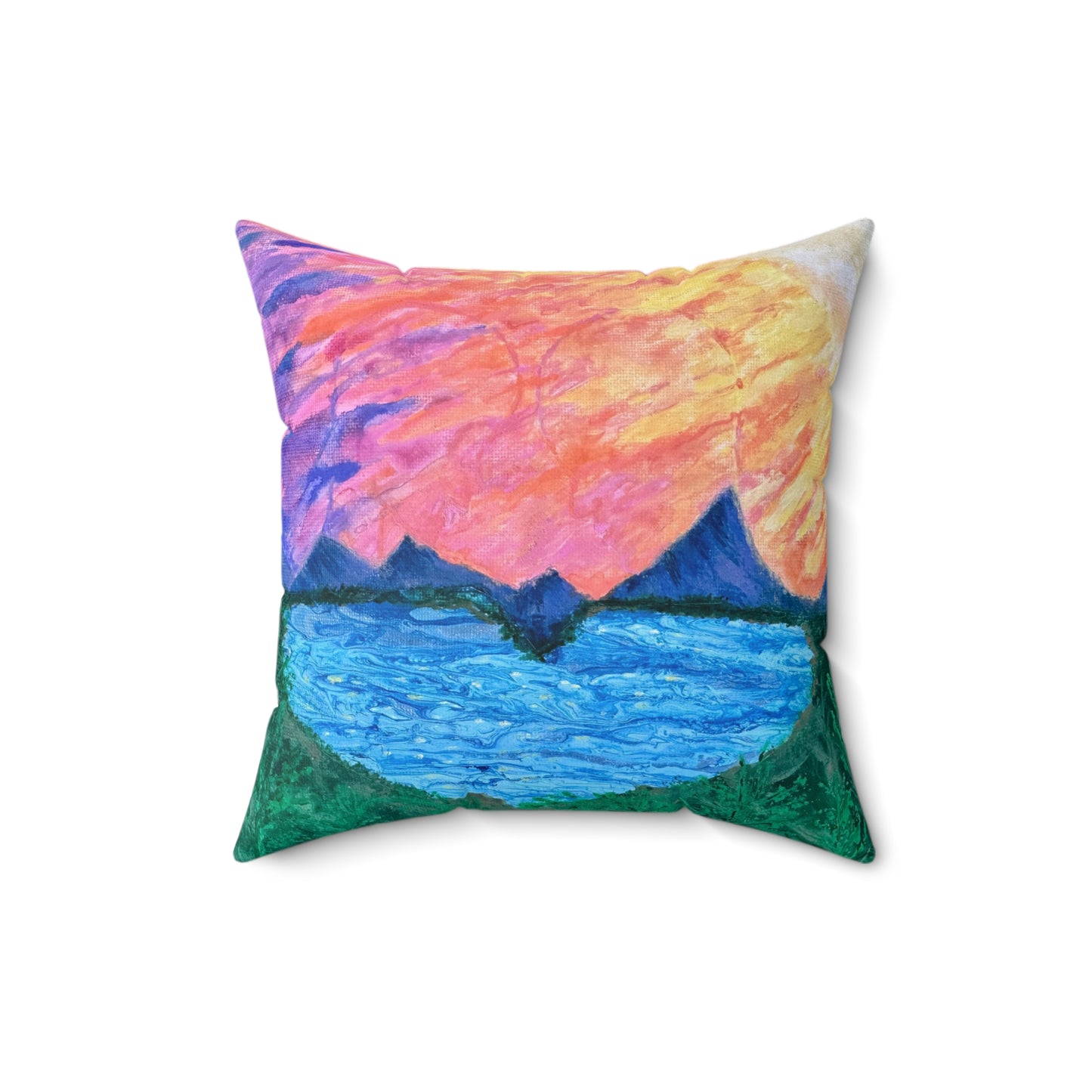 Lovers Mountain Sunrise Pillow