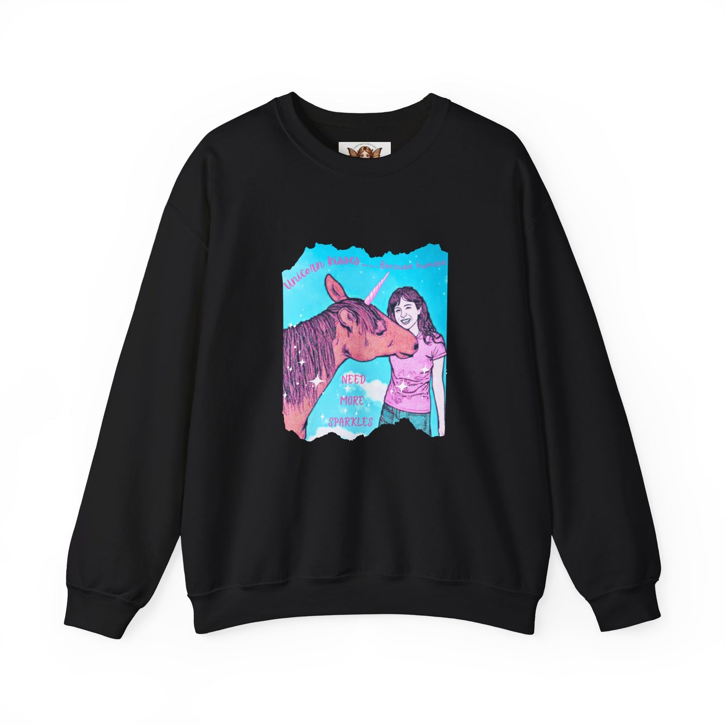 Whimsical Unicorn Kisses Crewneck Sweatshirt