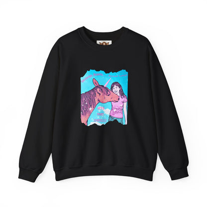 Whimsical Unicorn Kisses Crewneck Sweatshirt