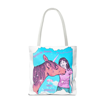 Fantasy Tote Bag with 'Unicorn Kisses' Design