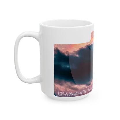 Inspirational Love Ceramic Mug — "When Two Hearts Unite in Light" (11oz, 15oz)