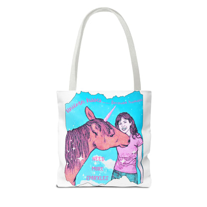 Fantasy Tote Bag with 'Unicorn Kisses' Design