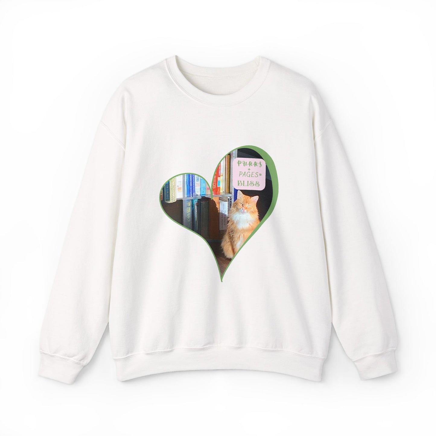 Cat And Book Lover Crewneck Sweatshirt