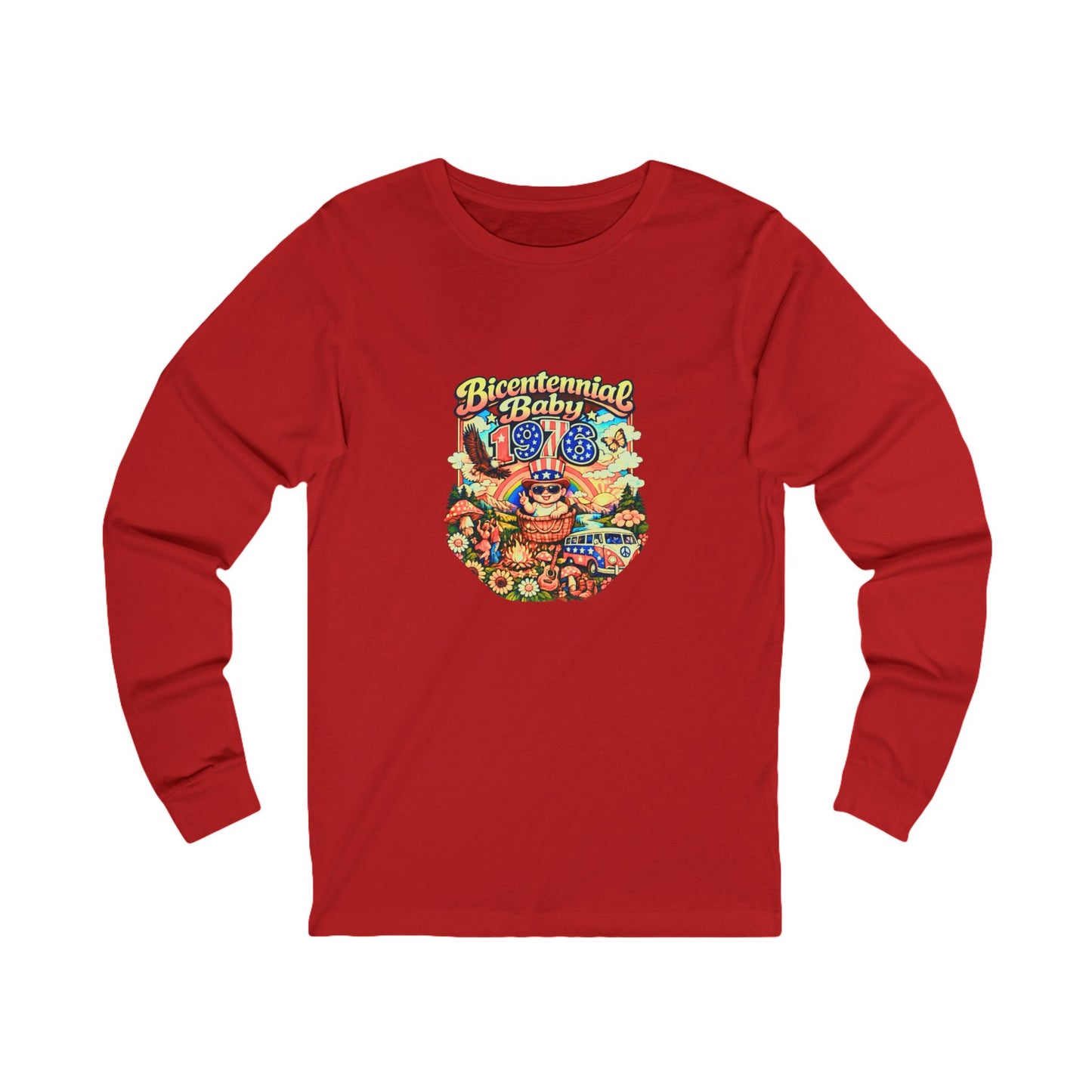 Unisex Jersey Long Sleeve Tee- Bicentennial Birthday Design