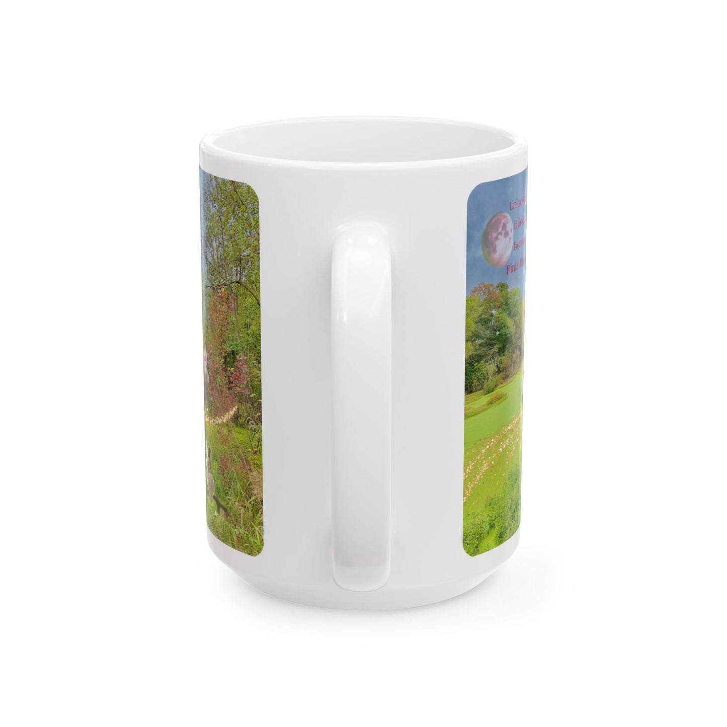 Ceramic Mug-Whimsical Unicorn and Fairy Autumn Vibe Nature Scene
