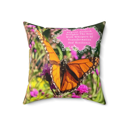 Pillow- Monarch Butterfly Symbolizing Transformation