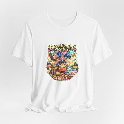 Unisex Jersey Short Sleeve Tee- Bicentennial Birthday Design