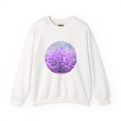 Nature Theme Unisex Crewneck Sweatshirt- Glistening Web With Poetry