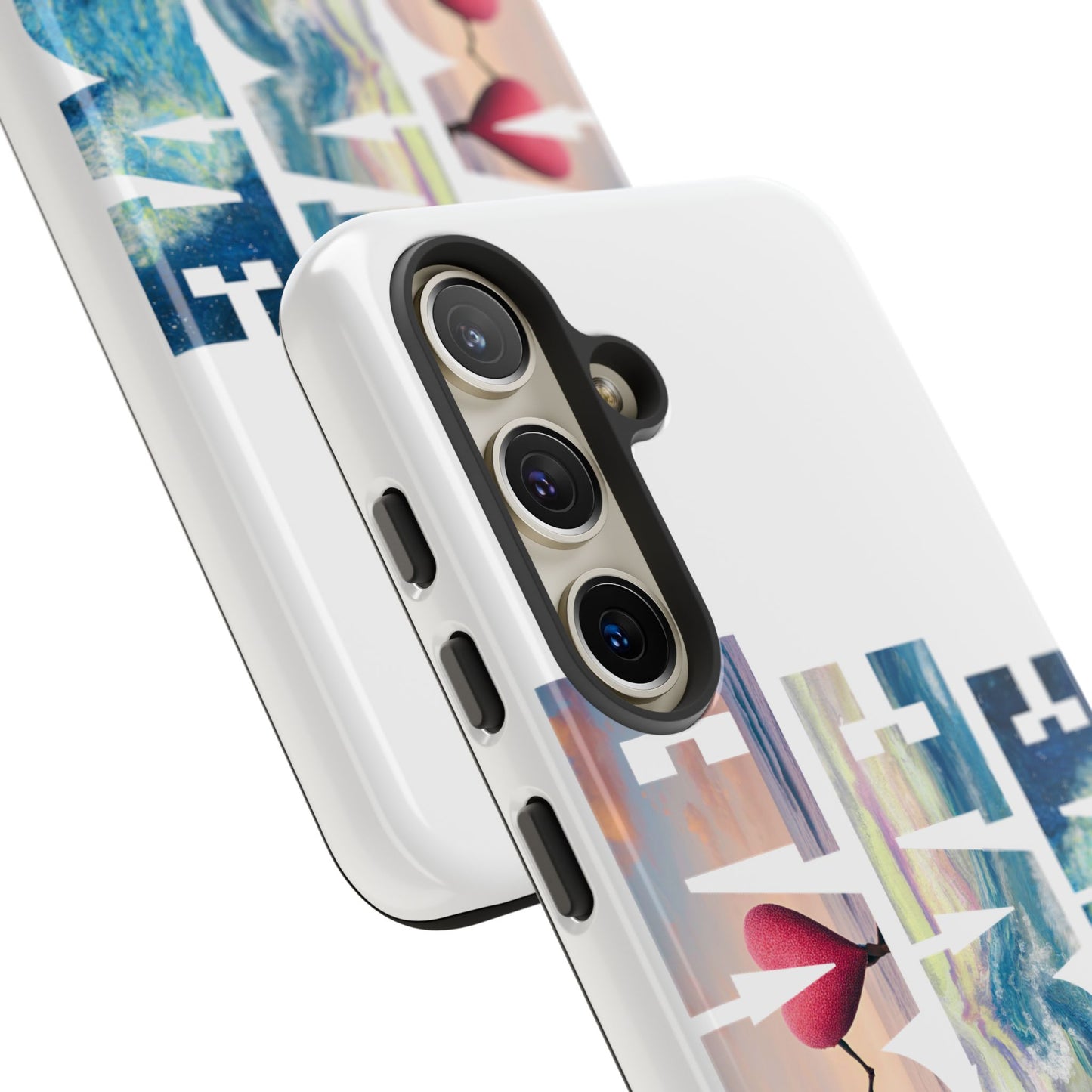 Phone Case - Beachy and Romantic Hearts Design for Those Who Love Love