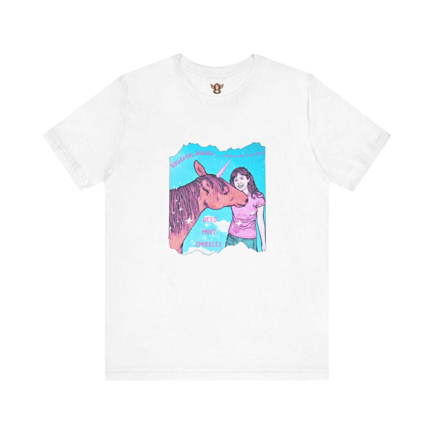 Whimsical Unicorn Kisses Tee Shirt