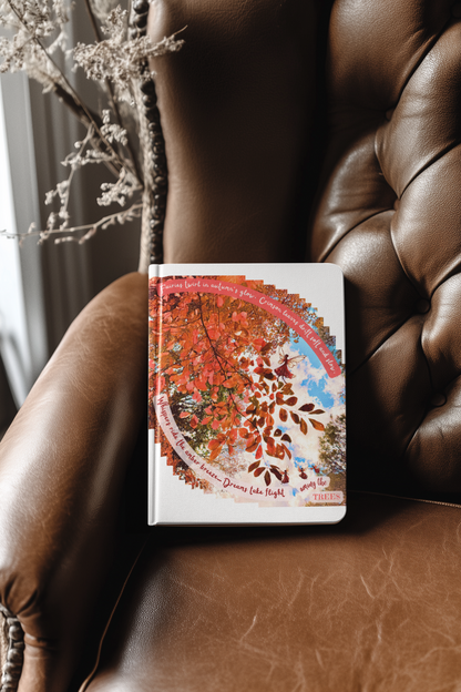 Hardcover Journal - Autumn Fairies and Crimson Leaves Design