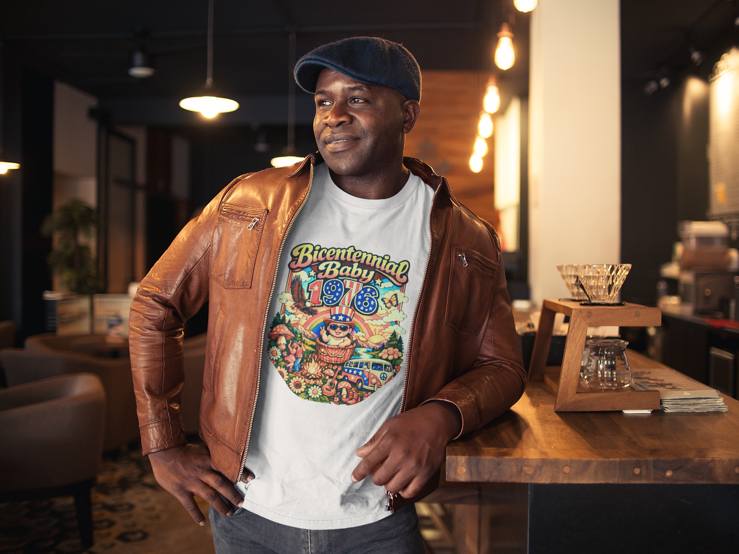 Unisex Jersey Short Sleeve Tee- Bicentennial Birthday Design