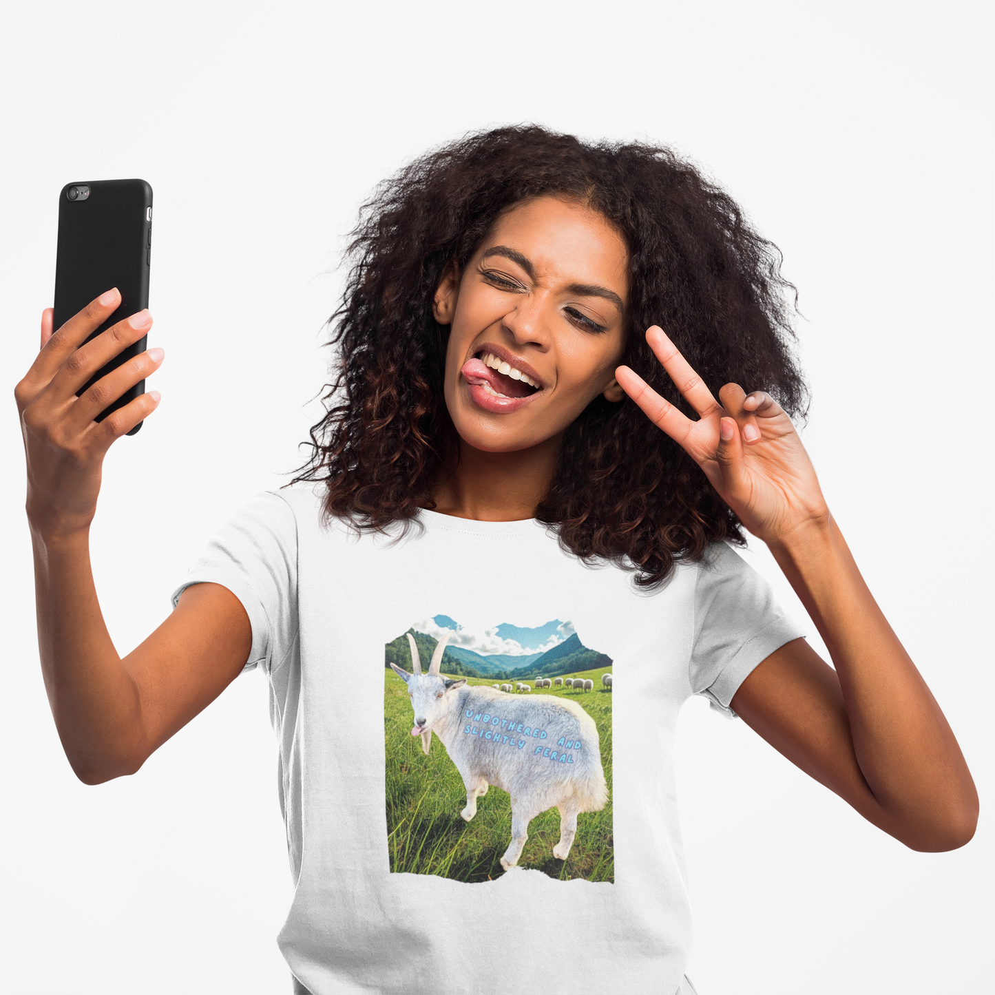 Cute Funny Goat Graphic T-Shirt