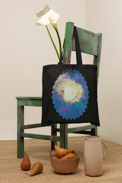 Tote Bag With Outer Space & Stars Painting