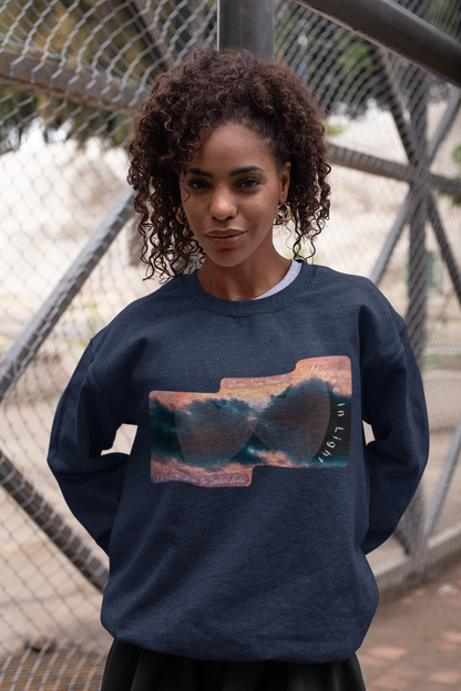 Unisex Crewneck Sweatshirt- Inspirational Stormy Sky And Sun Design
