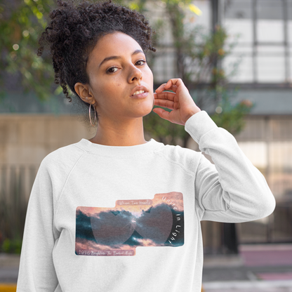 Unisex Crewneck Sweatshirt- Inspirational Stormy Sky And Sun Design