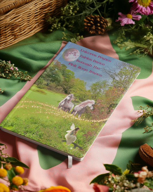 Journal-Whimsical Unicorn and Fairy Autumn Vibe Nature Scene
