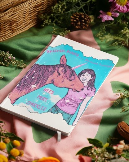 Whimsical Unicorn Kisses-Softcover Journal
