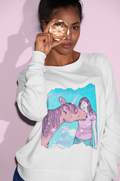 Whimsical Unicorn Kisses Crewneck Sweatshirt