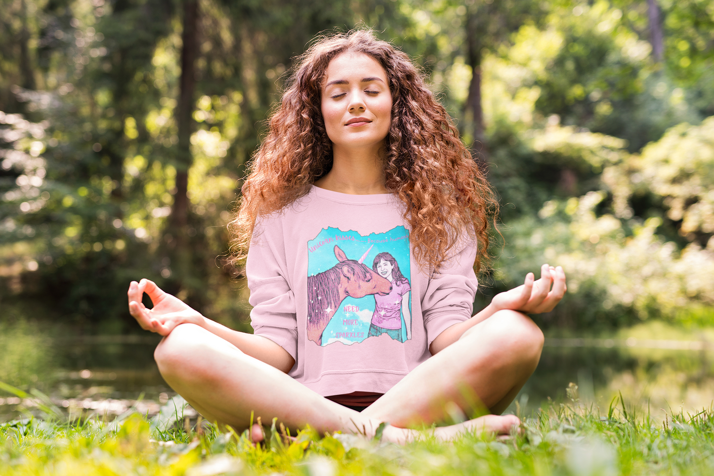 Whimsical Unicorn Kisses Crewneck Sweatshirt