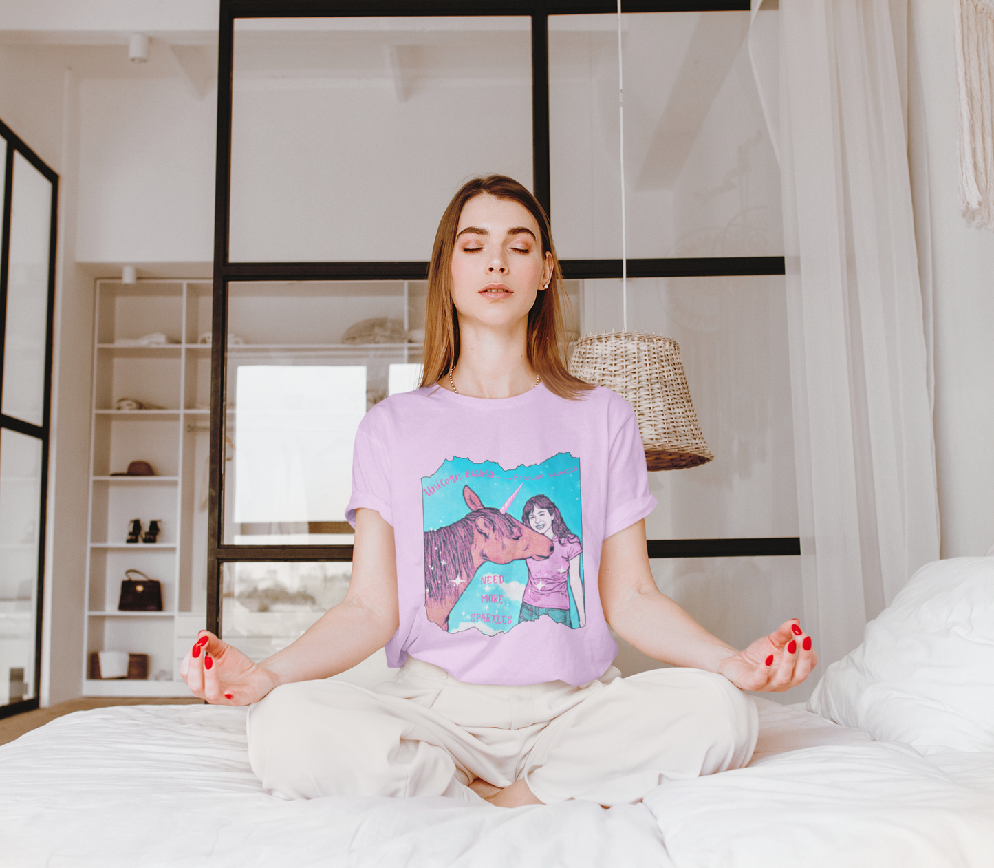 Whimsical Unicorn Kisses Tee Shirt