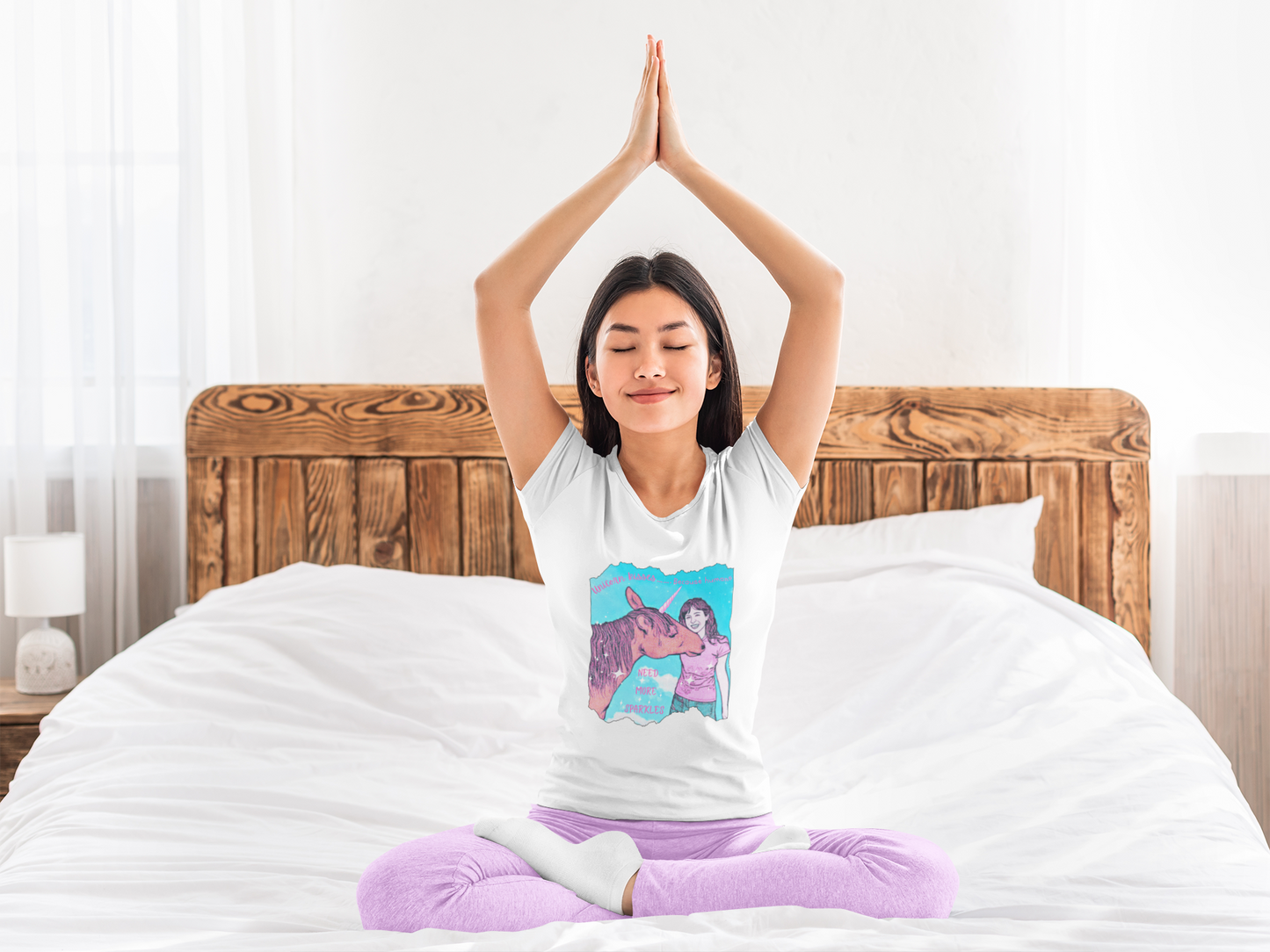 Whimsical Unicorn Kisses Tee Shirt