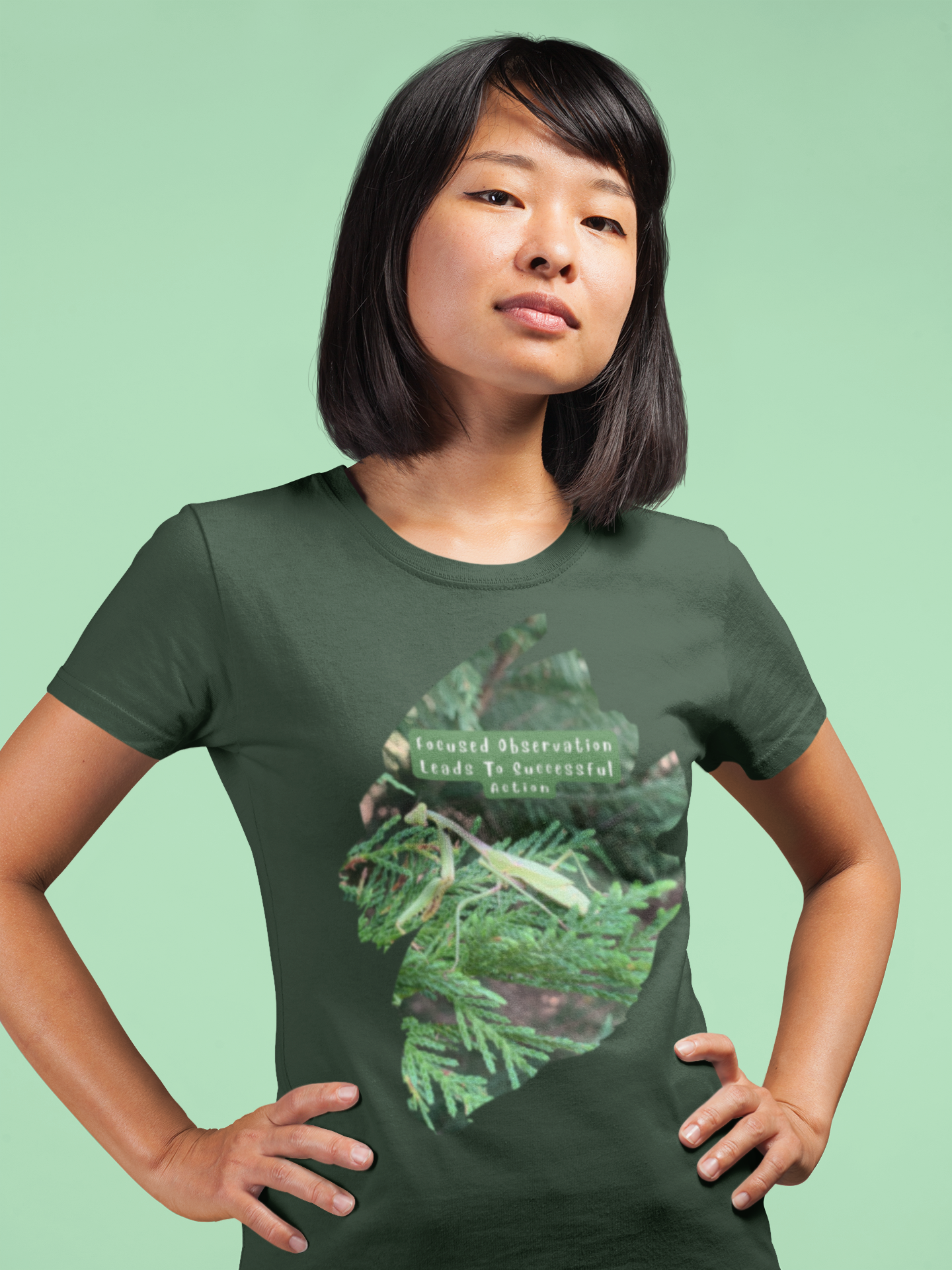 Motivational Mantis Quote About Success-Unisex Heavy Cotton Tee