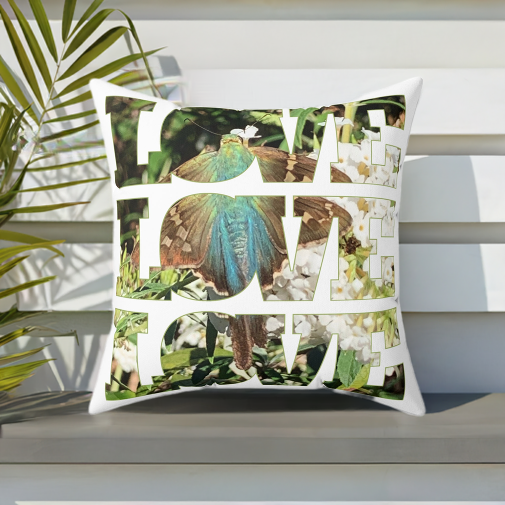 Butterfly Love Square Pillow