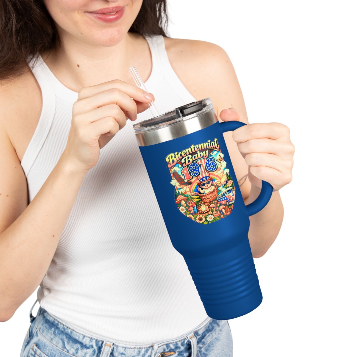 Insulated Travel Mug- Bicentennial Birthday Design