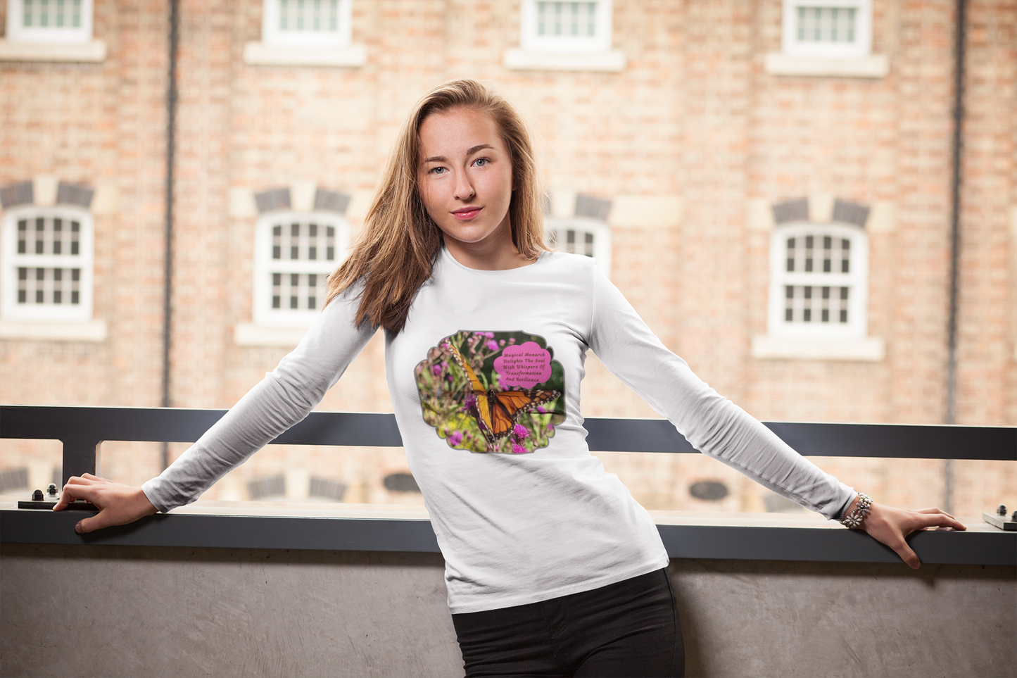 Monarch Butterfly Empowering-Long Sleeve Tee