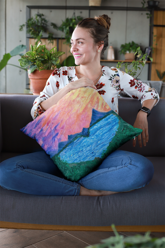 Lovers Mountain Sunrise Pillow