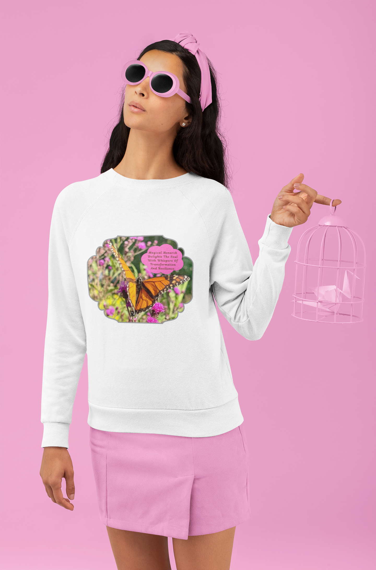 Monarch Butterfly Empowering Crewneck Sweatshirt